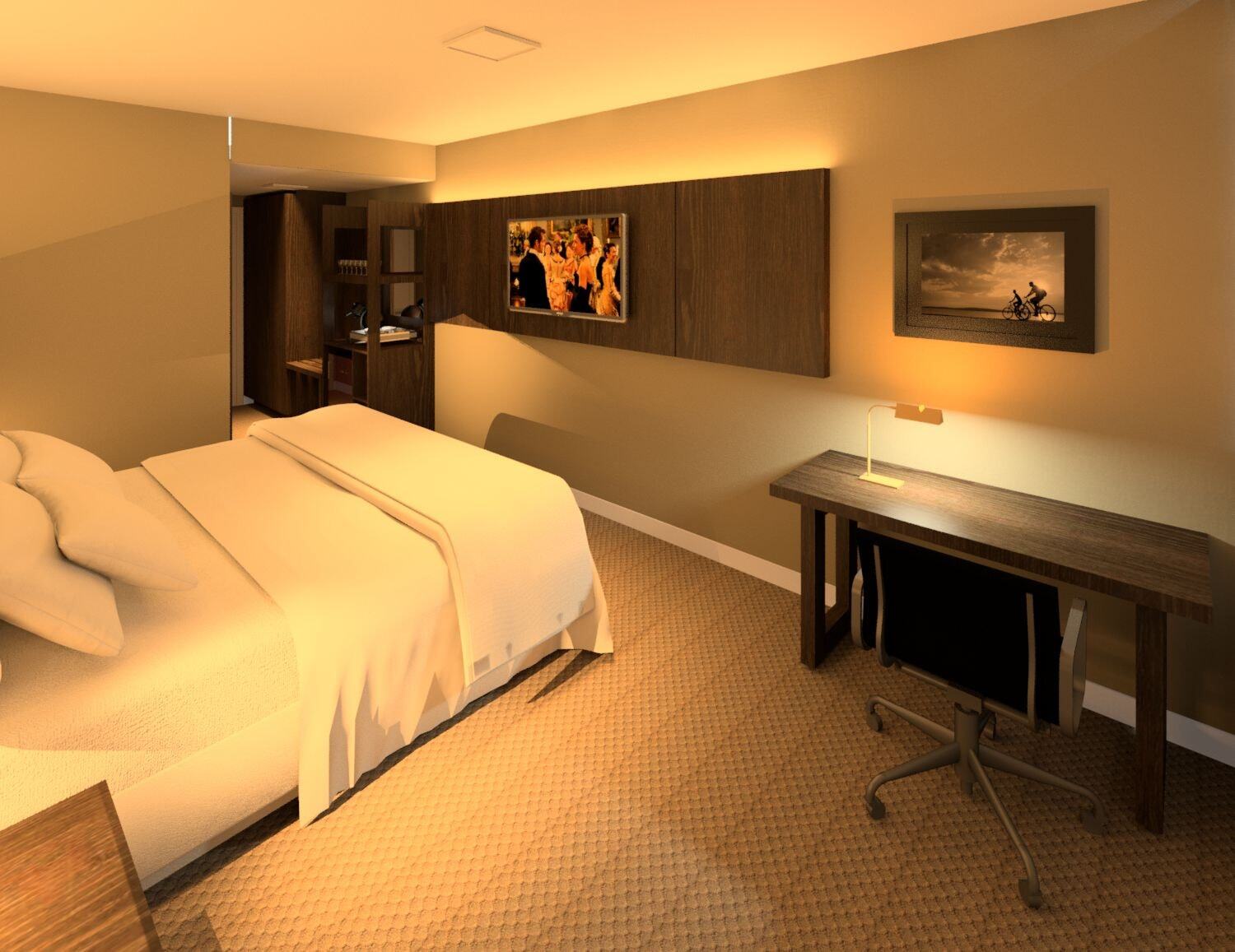 Transamerica Collection 고이아니아 외부 사진 A bedroom designed with the help of a computer.